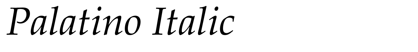 Palatino Italic